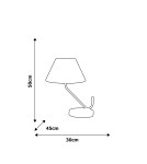 Lampy stołowe z abażurem - Milagro Lampa stołowa VICTORIA BLACK 1xE27 MLP4914 - product 3