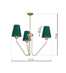Żyrandole zielone - Milagro Żyrandol VICTORIA 3xE27 MLP4907 - product 9