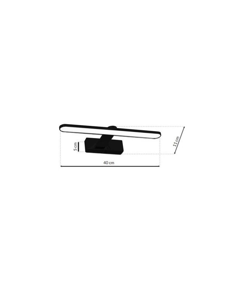 Milagro Kinkiet SPLASH BLACK 40cm 8W LED ML5615 Milagro Kinkiet SPLASH BLACK 40cm 8W LED ML5615