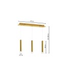 Lampy wiszące - Milagro Lampa wisząca GOLDIE 3x5W LED ML5714 - product 9