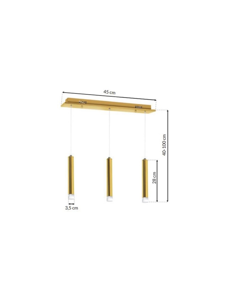 Milagro Lampa wisząca GOLDIE 3x5W LED ML5714