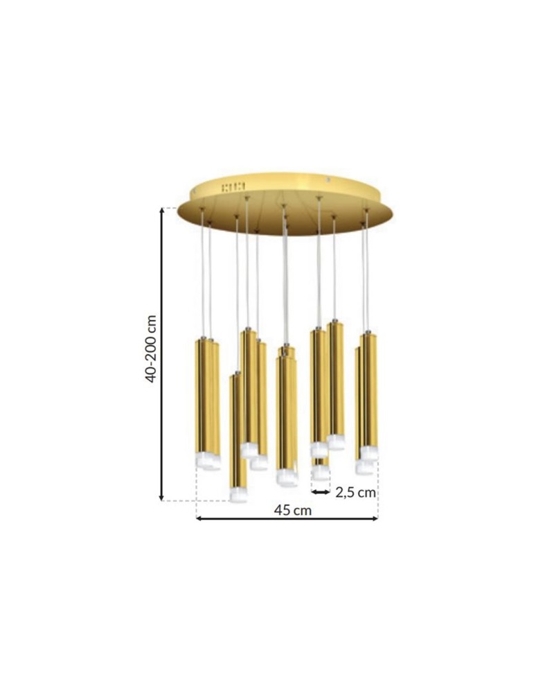 Milagro Lampa wisząca GOLDIE 12W LED ML5716 Milagro Lampa wisząca GOLDIE 12W LED ML5716