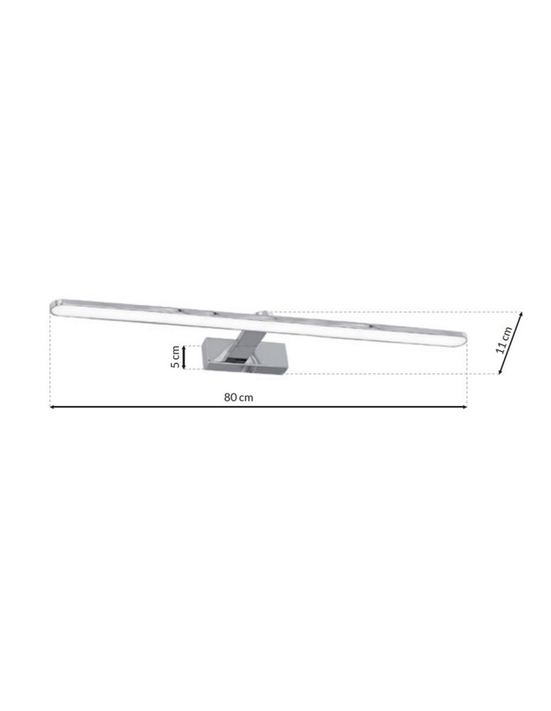 Milagro Kinkiet SPLASH CHROME 80cm 16W LED ML5722 Milagro Kinkiet SPLASH CHROME 80cm 16W LED ML5722