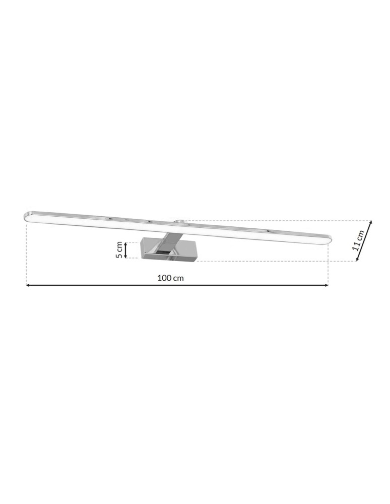 Milagro Kinkiet SPLASH CHROME 100cm 21W LED ML5724 Milagro Kinkiet SPLASH CHROME 100cm 21W LED ML5724