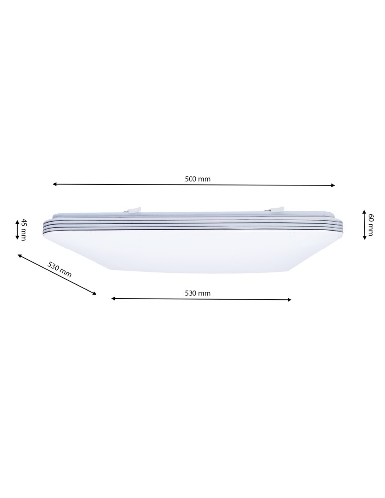 Milagro Plafon PALERMO 72W LED Ściemnialny+ Pilot ML4857