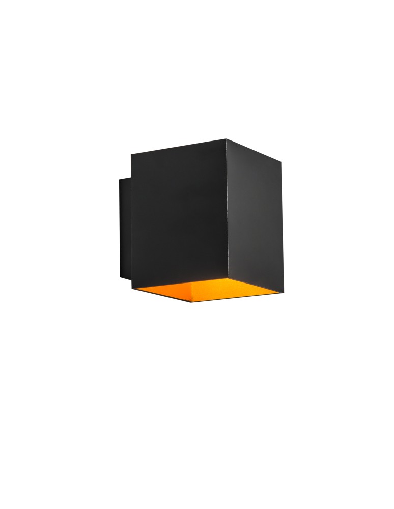 Kinkiety minimalistyczne - Zuma Line SOLA WL SQUARE Czarny-Złoty 1x40W G9 230V  91063 Kinkiet - produkt kolory-swiatla.pl 1