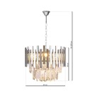 Milagro Żyrandol ASPEN CHROME 6xE14 ML5996 Milagro Żyrandol ASPEN CHROME 6xE14 ML5996