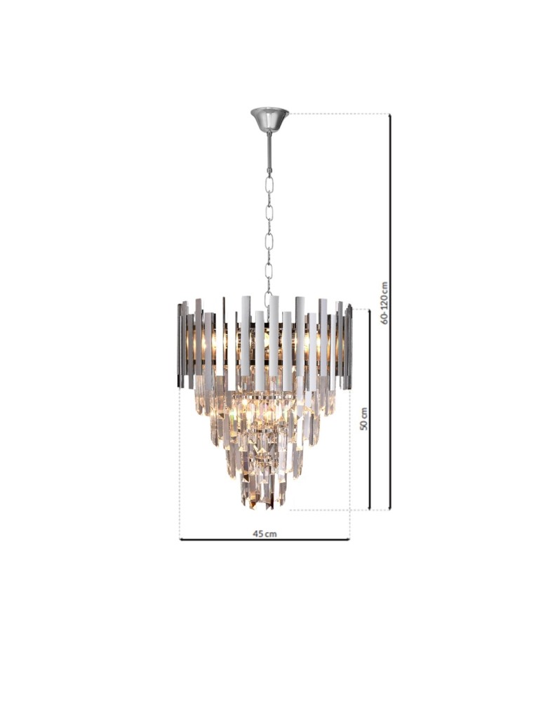 Milagro Żyrandol ASPEN II CHROME 9xE14 ML5997 Milagro Żyrandol ASPEN II CHROME 9xE14 ML5997