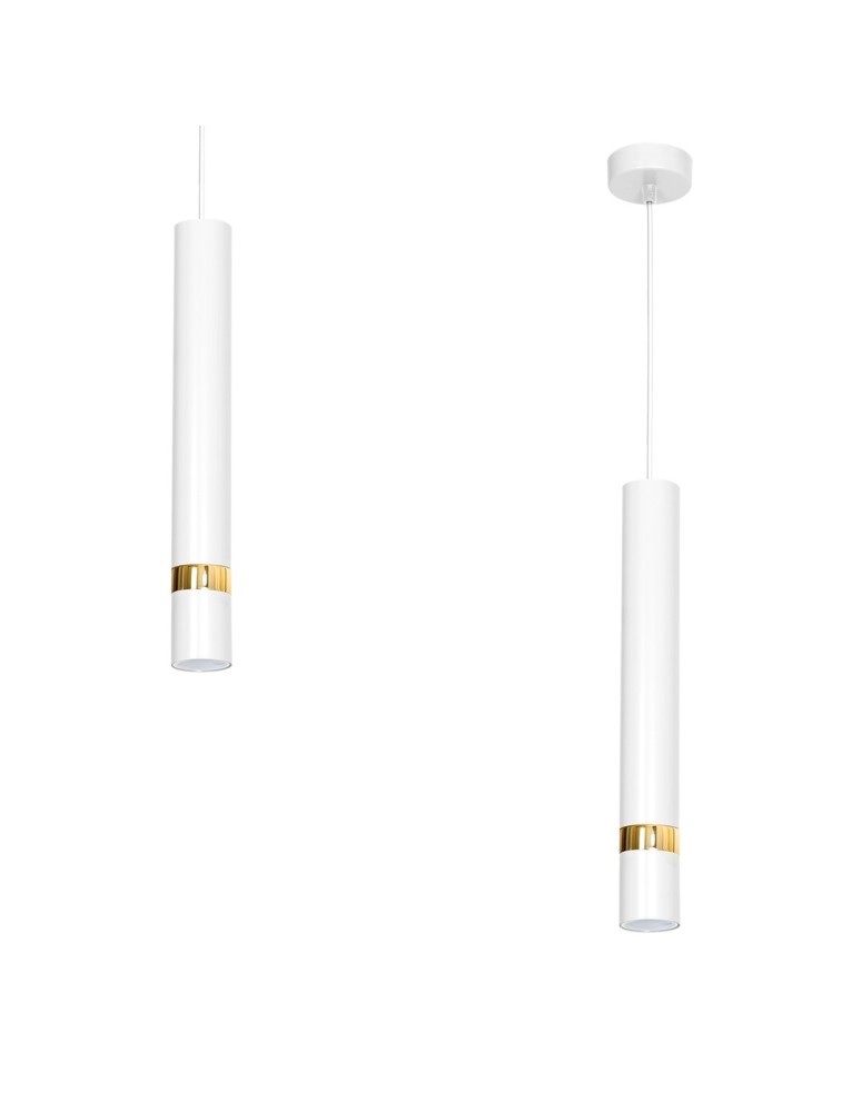 Milagro Lampa wisząca JOKER WHITE/GOLD 1xGU10 MLP6081 Milagro Lampa wisząca JOKER WHITE/GOLD 1xGU10 MLP6081