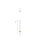Milagro Lampa wisząca JOKER WHITE/GOLD 1xGU10 MLP6081 Milagro Lampa wisząca JOKER WHITE/GOLD 1xGU10 MLP6081