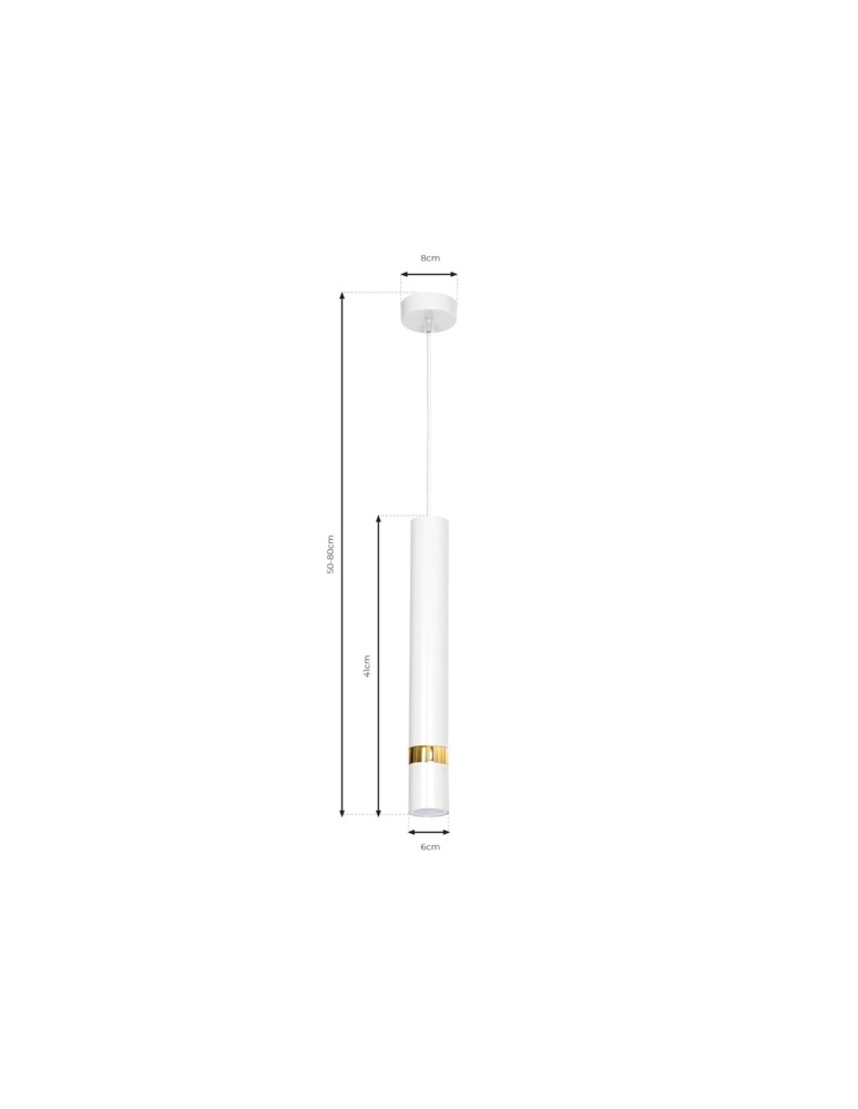 Milagro Lampa wisząca JOKER WHITE/GOLD 1xGU10 MLP6081 Milagro Lampa wisząca JOKER WHITE/GOLD 1xGU10 MLP6081