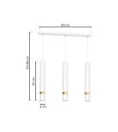 Milagro Lampa wisząca JOKER WHITE/GOLD 3xGU10 MLP6082 Milagro Lampa wisząca JOKER WHITE/GOLD 3xGU10 MLP6082