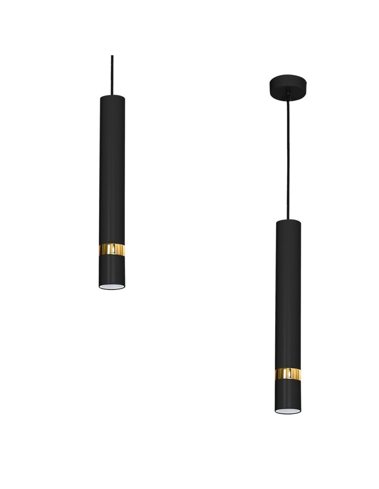 Milagro Lampa wisząca JOKER BLACK/GOLD 1xGU10 MLP6079 Milagro Lampa wisząca JOKER BLACK/GOLD 1xGU10 MLP6079