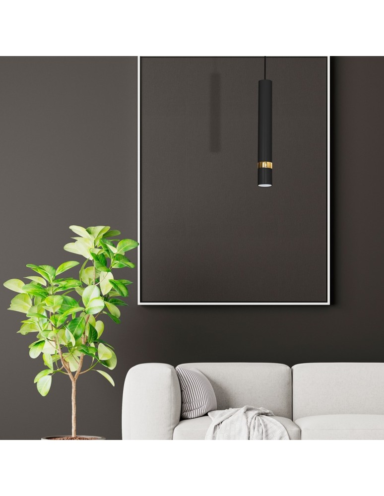 Milagro Lampa wisząca JOKER BLACK/GOLD 1xGU10 MLP6079 Milagro Lampa wisząca JOKER BLACK/GOLD 1xGU10 MLP6079