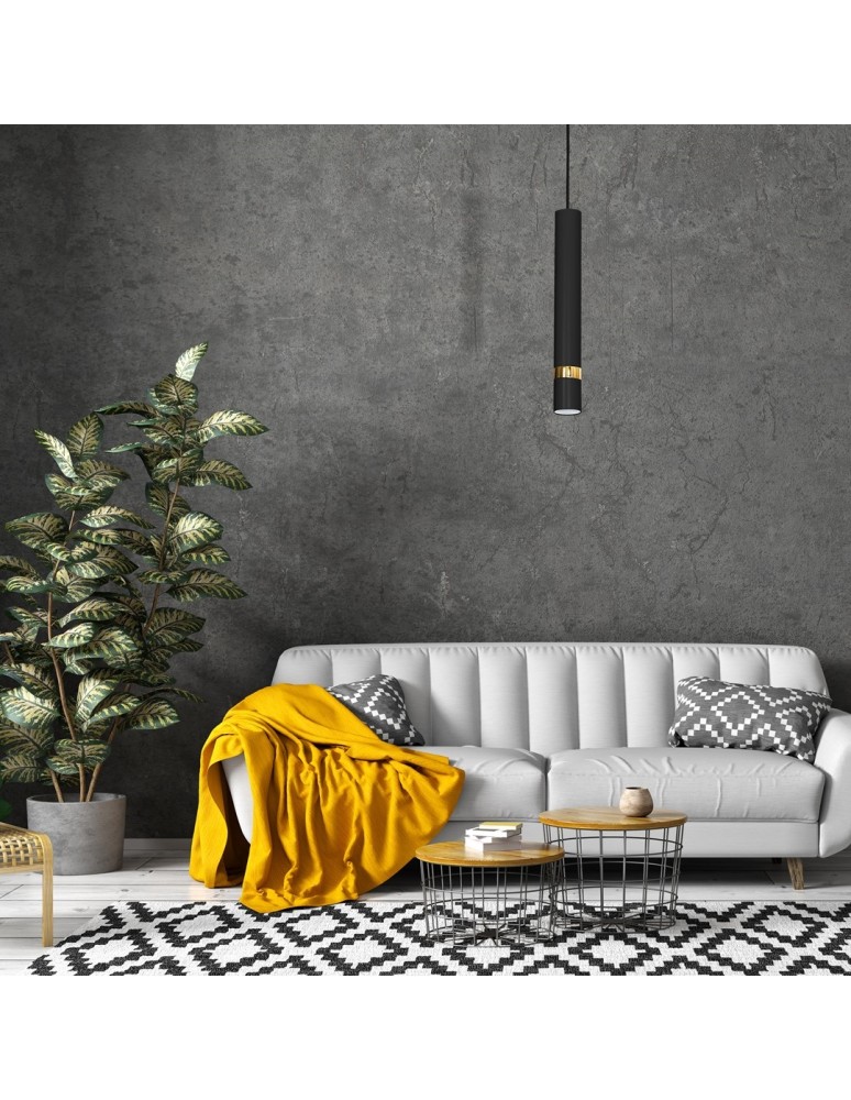 Milagro Lampa wisząca JOKER BLACK/GOLD 1xGU10 MLP6079 Milagro Lampa wisząca JOKER BLACK/GOLD 1xGU10 MLP6079