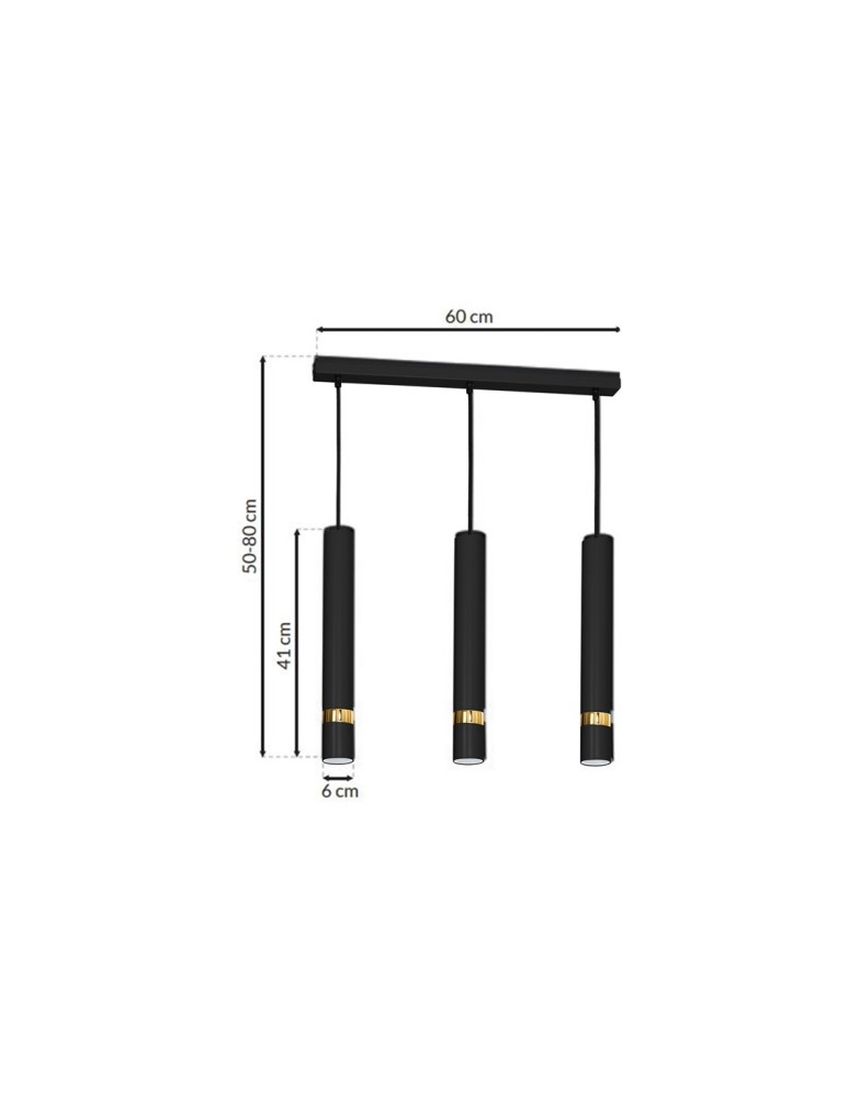 Milagro Lampa wisząca JOKER BLACK/GOLD 3xGU10 MLP6080 Milagro Lampa wisząca JOKER BLACK/GOLD 3xGU10 MLP6080
