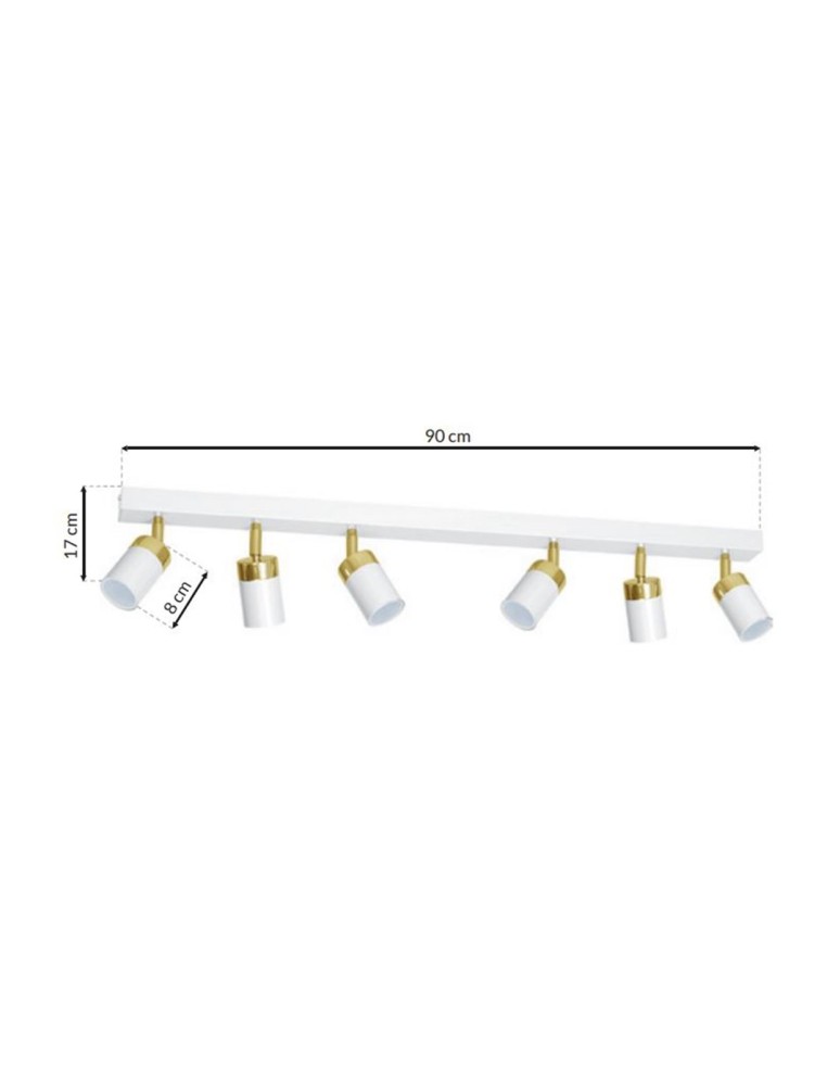 Milagro Lampa sufitowa JOKER WHITE/GOLD 6xGU10 MLP6131 Milagro Lampa sufitowa JOKER WHITE/GOLD 6xGU10 MLP6131