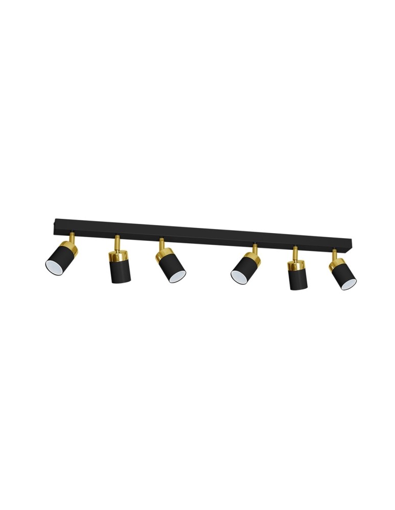 Milagro Lampa sufitowa JOKER BLACK/GOLD 6xGU10 MLP6126