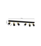 Milagro Lampa sufitowa JOKER BLACK/GOLD 6xGU10 MLP6126 Milagro Lampa sufitowa JOKER BLACK/GOLD 6xGU10 MLP6126