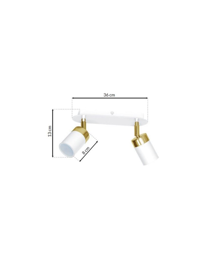 Milagro Lampa sufitowa JOKER WHITE/GOLD 2xGU10 MLP6129