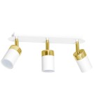 Lampy sufitowe regulowane - spoty - Milagro Lampa sufitowa JOKER WHITE/GOLD 3xGU10 MLP6130 - product 2
