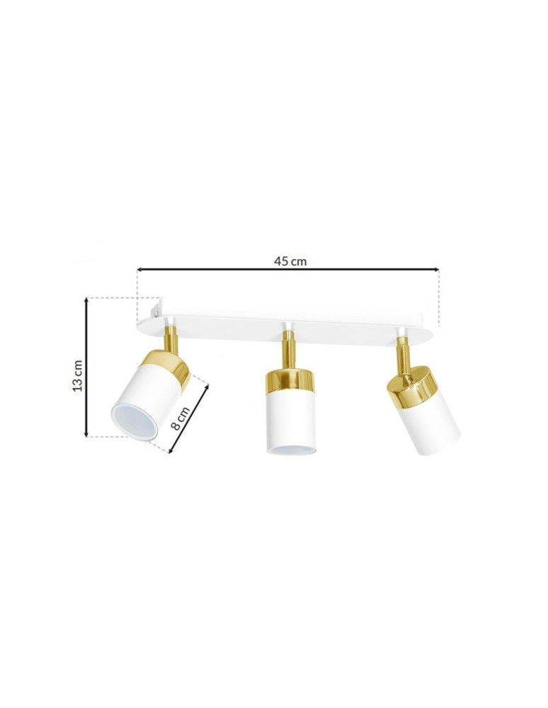 Milagro Lampa sufitowa JOKER WHITE/GOLD 3xGU10 MLP6130