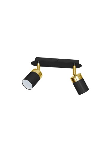 Milagro Lampa sufitowa JOKER BLACK/GOLD 2xGU10 MLP6124