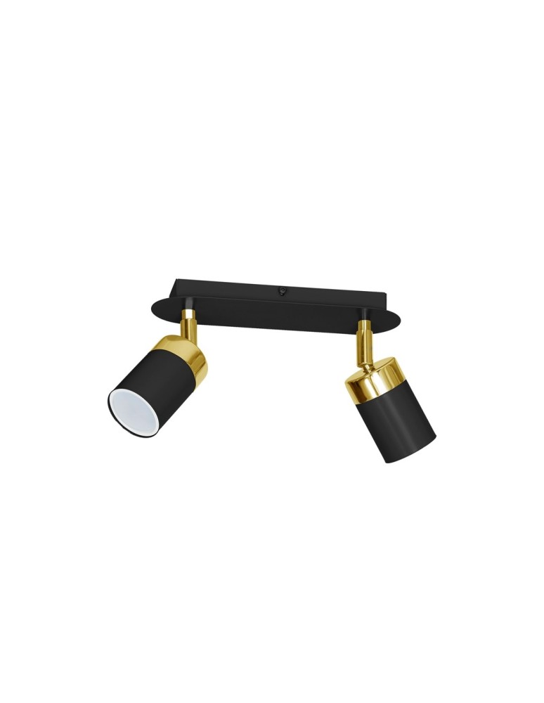 Milagro Lampa sufitowa JOKER BLACK/GOLD 2xGU10 MLP6124
