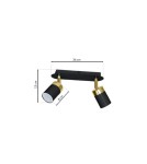 Milagro Lampa sufitowa JOKER BLACK/GOLD 2xGU10 MLP6124 Milagro Lampa sufitowa JOKER BLACK/GOLD 2xGU10 MLP6124