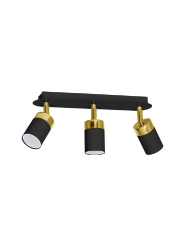 Milagro Lampa sufitowa JOKER BLACK/GOLD 3xGU10 MLP6125