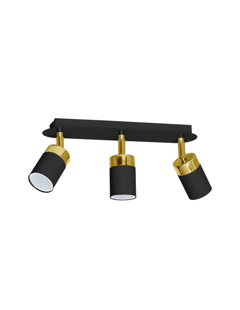 Milagro Lampa sufitowa JOKER BLACK/GOLD 3xGU10 MLP6125
