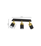 Milagro Lampa sufitowa JOKER BLACK/GOLD 3xGU10 MLP6125 Milagro Lampa sufitowa JOKER BLACK/GOLD 3xGU10 MLP6125