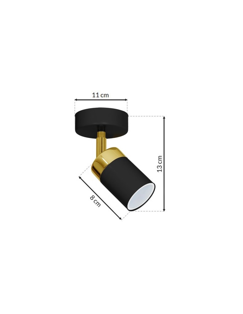 Milagro Kinkiet JOKER BLACK/GOLD 1xGU10 MLP6123