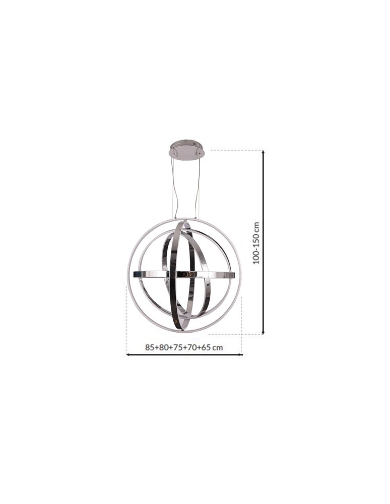 Milagro Lampa wisząca COPERNICUS CHROME 260W LED ML6149 Milagro Lampa wisząca COPERNICUS CHROME 260W LED ML6149