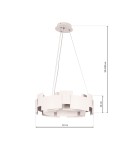 Milagro Lampa wisząca TORINO WHITE 24W LED ML6140 Milagro Lampa wisząca TORINO WHITE 24W LED ML6140
