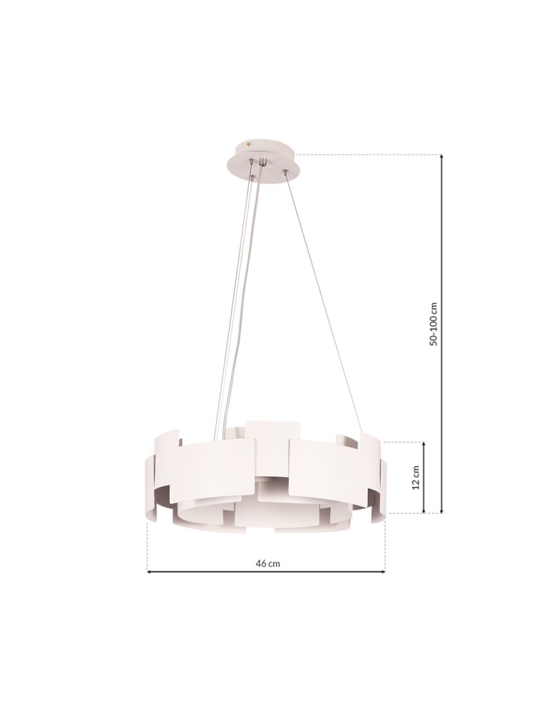 Milagro Lampa wisząca TORINO WHITE 24W LED ML6140 Milagro Lampa wisząca TORINO WHITE 24W LED ML6140
