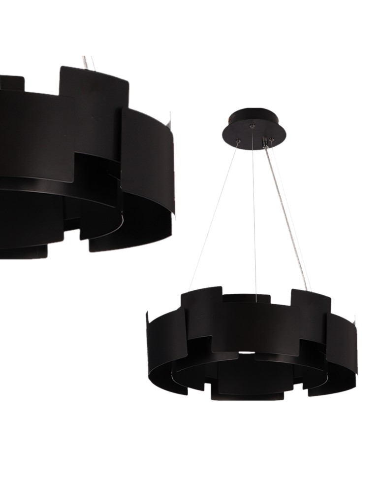 Milagro Lampa wisząca TORINO BLACK 24W LED ML6141 Milagro Lampa wisząca TORINO BLACK 24W LED ML6141