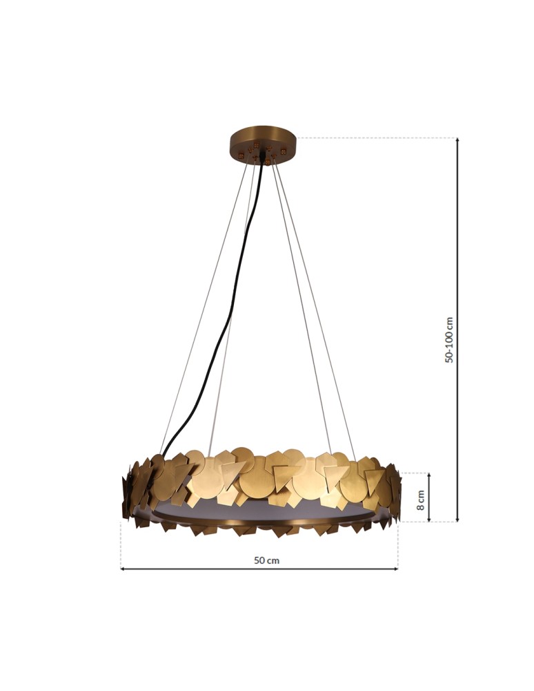 Milagro Lampa wisząca SOHO GOLD 24W LED ML6156 Milagro Lampa wisząca SOHO GOLD 24W LED ML6156