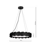 Milagro Lampa wisząca SOHO BLACK 24W LED ML6157 Milagro Lampa wisząca SOHO BLACK 24W LED ML6157