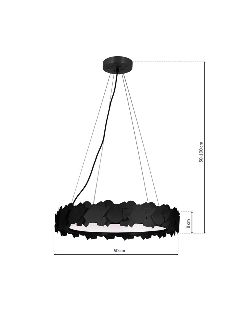 Milagro Lampa wisząca SOHO BLACK 24W LED ML6157 Milagro Lampa wisząca SOHO BLACK 24W LED ML6157