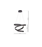 Milagro Lampa wisząca ANDROMEDA BLACK 100W LED ML6160 Milagro Lampa wisząca ANDROMEDA BLACK 100W LED ML6160