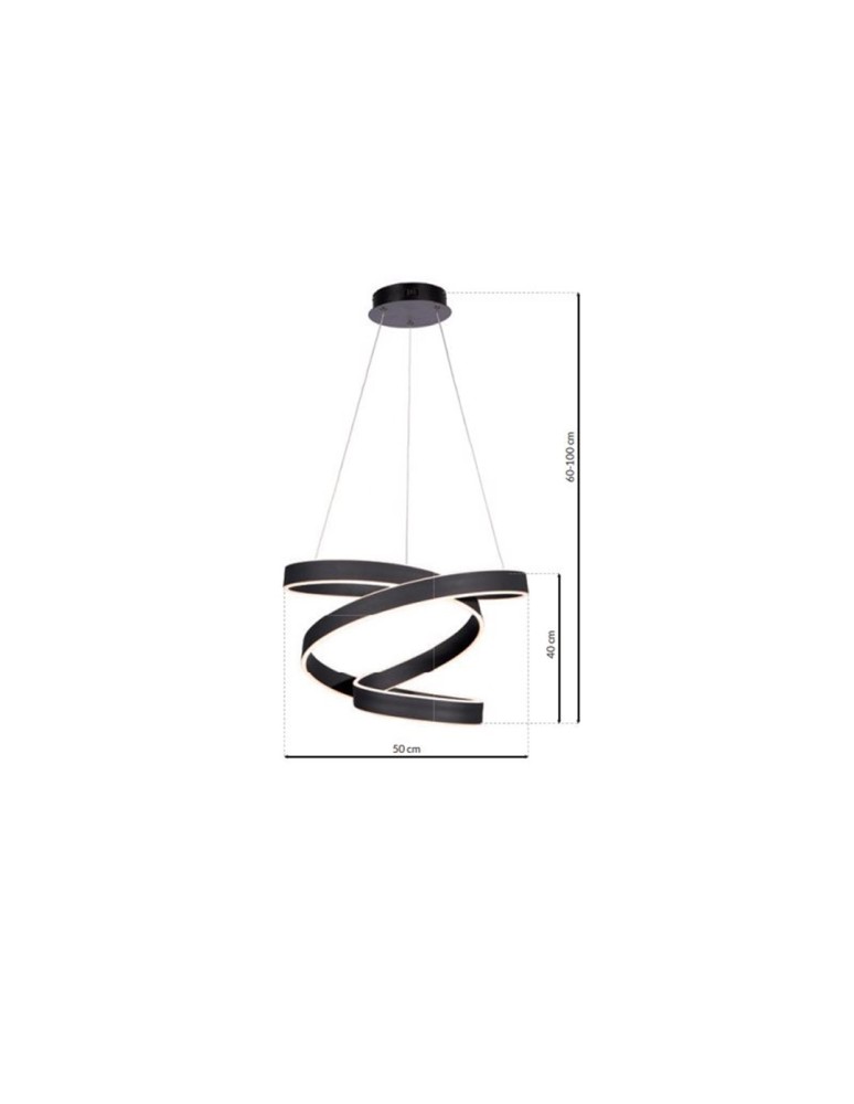 Milagro Lampa wisząca ANDROMEDA BLACK 100W LED ML6160 Milagro Lampa wisząca ANDROMEDA BLACK 100W LED ML6160