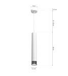 Milagro Lampa wisząca DANI WHITE/CHROME 1xGU10 MLP6227 Milagro Lampa wisząca DANI WHITE/CHROME 1xGU10 MLP6227