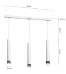 Milagro Lampa wisząca DANI WHITE/CHROME 3xGU10 MLP6228 Milagro Lampa wisząca DANI WHITE/CHROME 3xGU10 MLP6228