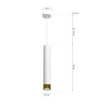 Milagro Lampa wisząca DANI WHITE/GOLD 1xGU10 MLP6235 Milagro Lampa wisząca DANI WHITE/GOLD 1xGU10 MLP6235