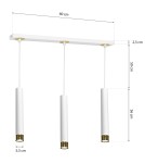 Milagro Lampa wisząca DANI WHITE/GOLD 3xGU10 MLP6236 Milagro Lampa wisząca DANI WHITE/GOLD 3xGU10 MLP6236