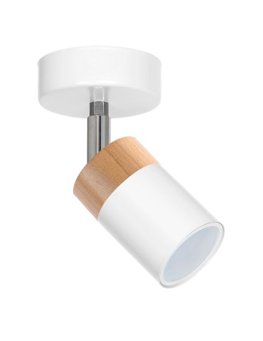 Milagro Kinkiet JOKER WHITE/WOOD 1xGU10 MLP6299