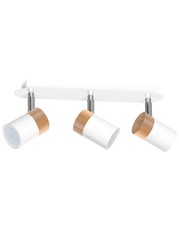 Milagro Lampa sufitowa JOKER WHITE/WOOD 3xGU10 MLP6300 - produkt 2