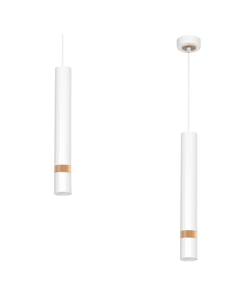 Milagro Lampa wisząca JOKER WHITE/WOOD 1xGU10 MLP6301 Milagro Lampa wisząca JOKER WHITE/WOOD 1xGU10 MLP6301