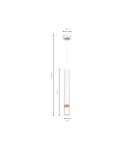 Milagro Lampa wisząca JOKER WHITE/WOOD 1xGU10 MLP6301 Milagro Lampa wisząca JOKER WHITE/WOOD 1xGU10 MLP6301